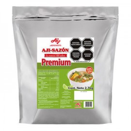 Caldo de pollo Aji-Sazon Premium etiqueta verde Bolsa de 2.7 Kg