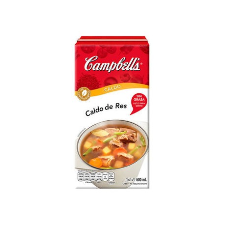 Caldo de Res Campbells tetra 500 ml.