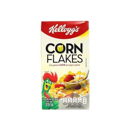 Cereal Corn Flakes individual Kelloggs 50 cajitas de 25 g (IEPS inc.) CF