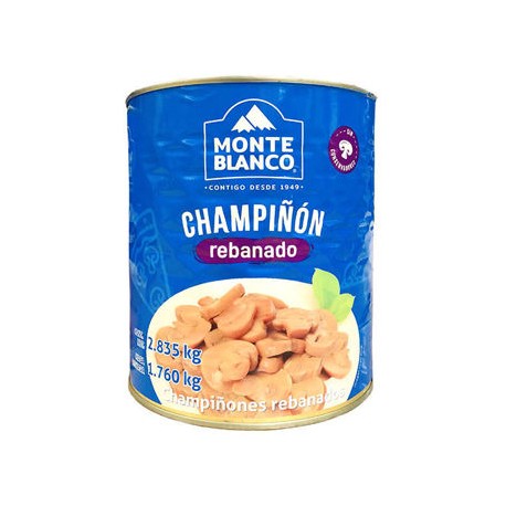 Champiñon rebanado Champimex/ Monte blanco Lata de 2.835 Kg