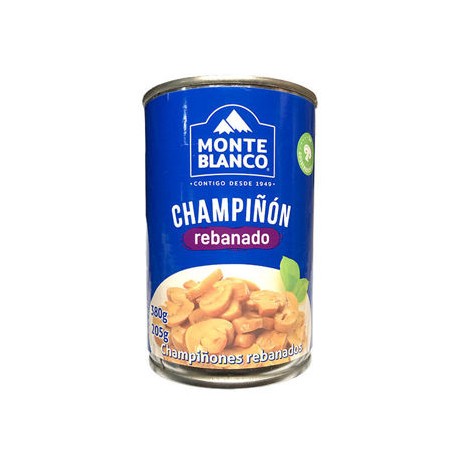 Champiñon rebanado Monte blanco Lata de 380 g