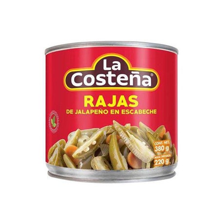 Chiles Rajas La Costeña Lata de 380 g