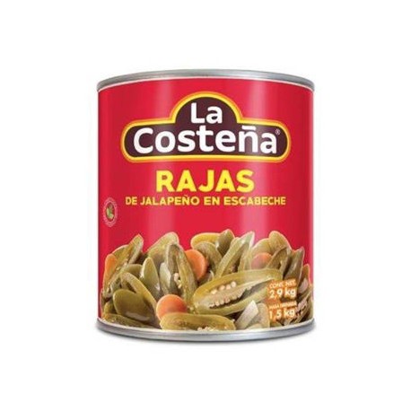 Chiles Rajas Lata 2.8 Kg. Costeña