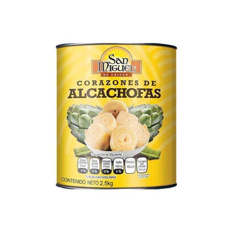 Corazones de Alcachofa San Miguel Lata de 2.5 Kg