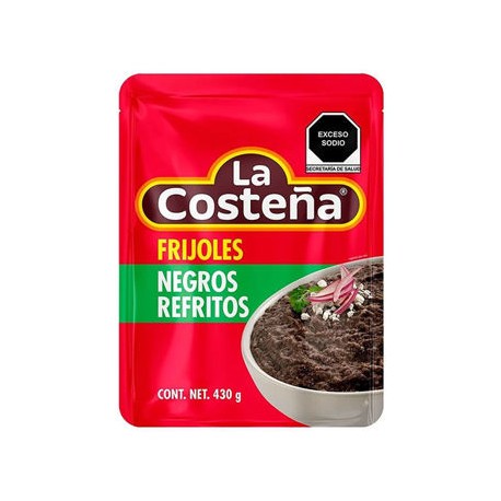 Frijoles negros refritos La Costeña 12/430 gr