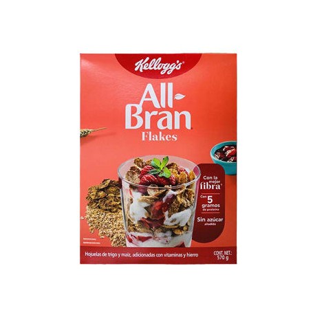 Cereal All-Bran Flakes Natural 570 g Kelloggs BF (Hojuela) (IEPS inc.)