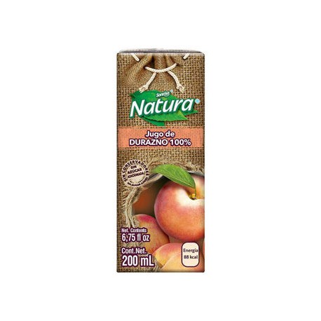 Jugo 100% Durazno Natura Minibrick 40 de 200 mL  (IEPS INC)