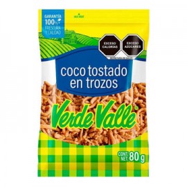 Coco Tostado en trozos Verde Valle 20 bolsas de 80 g (IEPS INC)