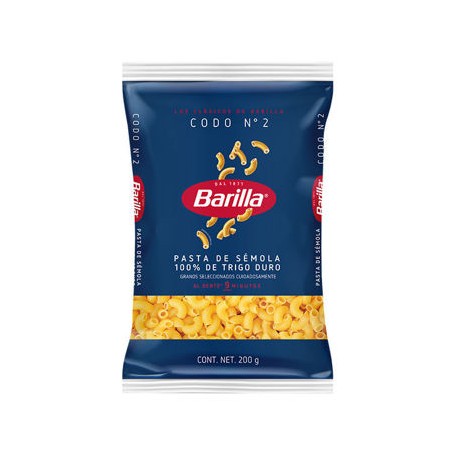 Pasta Codo No. 2 Barilla 40 de 200 g