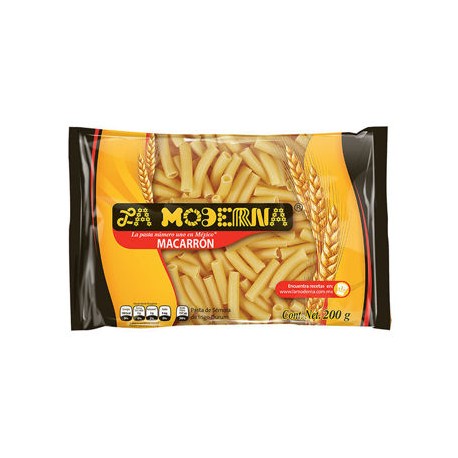 Pasta Macarron Corto 20/200 Gr. Moderna