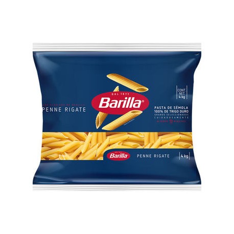 Pasta Penne Rigatte GRANEL Barilla 3 de 4 kg (Pluma)