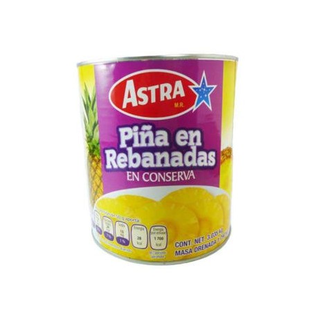 Piña Rebanada Lata 3 Kg ASTRA Rebanada delgada