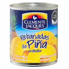 Piña Rebanada Lata 800 Gr. Clemente Jacques