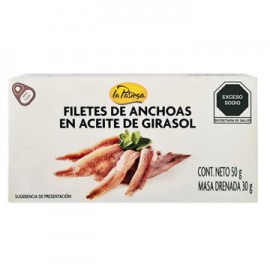 Filetes de Anchoas Pelazza 50 g en aceite de Girasol caja verde