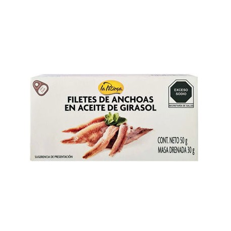 Filetes de Anchoas Pelazza 50 g en aceite de Girasol caja verde