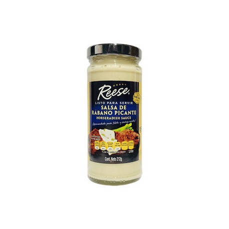 Salsa Horseradish REESE Frasco 212 g  (Rabano Picante/Raiz Fuerte)