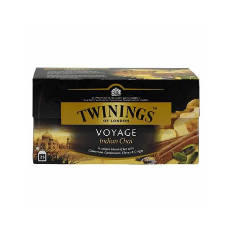 Te Negro Chai Voyage Twinings paquete 25 sobres