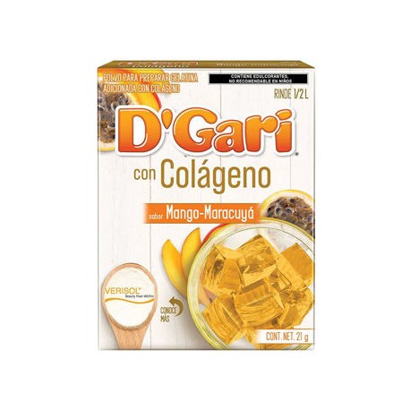 Gelatina Mango Maracuya DGari 21 g con Colageno