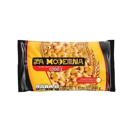 Pasta Codo No. 2 Moderna 20 de 200 g