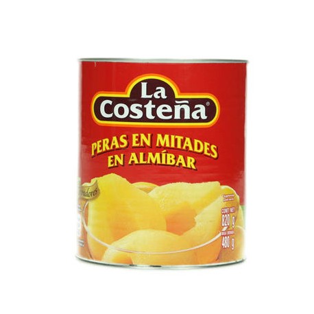 Peras Mitades Lata 800 Gr.Costeña