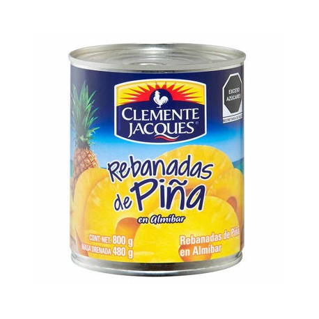 Piña Rebanada Lata 800 Gr. Clemente Jacques