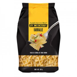 Pasta Farfalle Moderna 10 de 500 g (Moño Grande) Bolsa negra