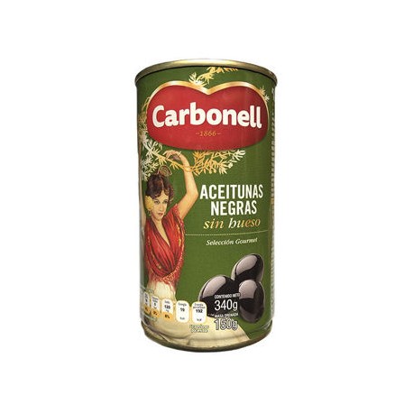 Aceituna Negra Sin Hueso Carbonell 340g