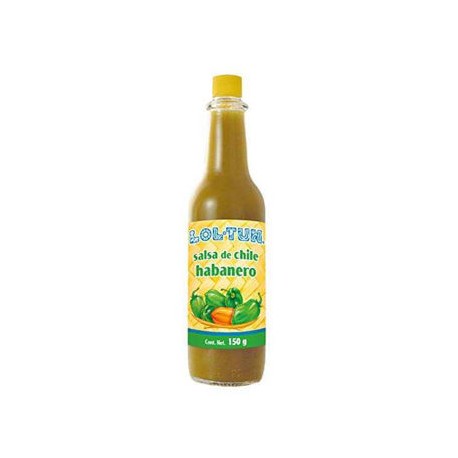 Salsa de Habanero Verde Lol tun Frasco 150 mL