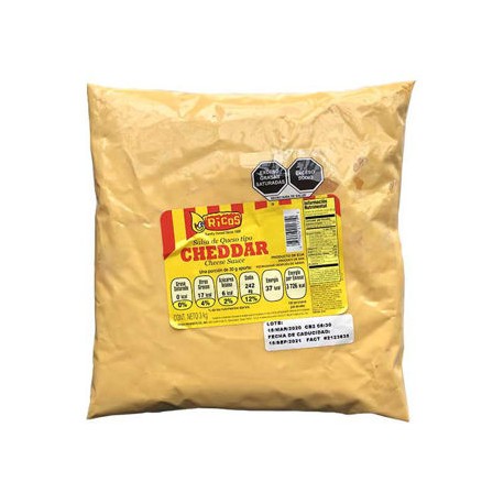 Salsa de Queso Cheddar Ricos 4 bolsas de 4 kg