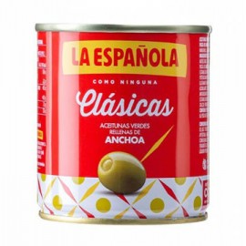 Aceituna Verde Rellena de Anchoa La Española 830 gr Lata