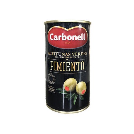 Aceituna Verde Rellena de Pimiento Carbonell Lata de 340 g