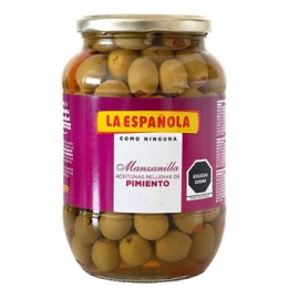 Aceituna Verde Rellena de Pimiento La Española 835 Fco